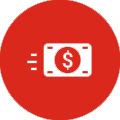 MoneyGram Compliance Icon - Red background